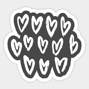 Simple Handwritten Hearts Sticker